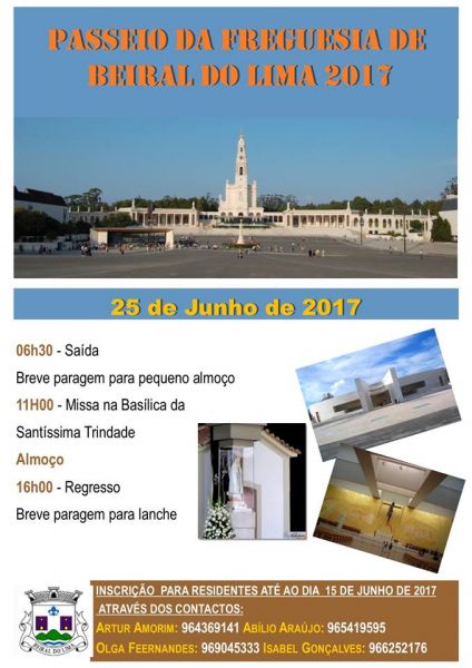 Passeio a F&aacute;tima da Freguesia de Beiral do Lima